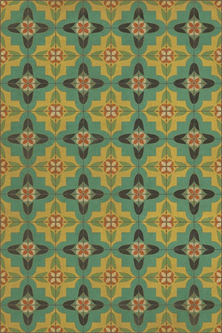 Vintage Vinyl Rug - Pattern 33 - Ballyhoo