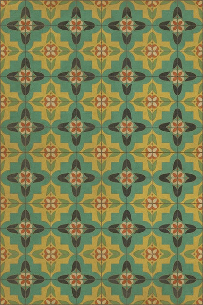 Vintage Vinyl Rug - Pattern 33 - Ballyhoo