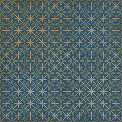 Vintage Vinyl Rug - Pattern 81 - Blue Moon Drive In