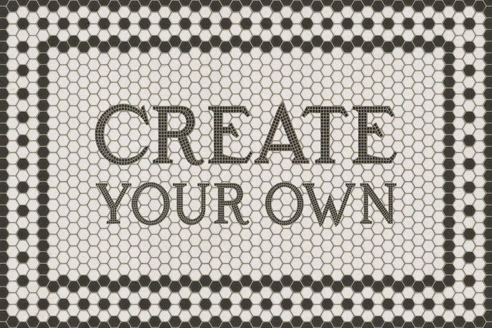 Vintage Vinyl Rug - Create Your Own - Customized 8th Avenue