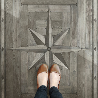 Vintage Vinyl Rug - 18th Century Joinery - A Forest Grove