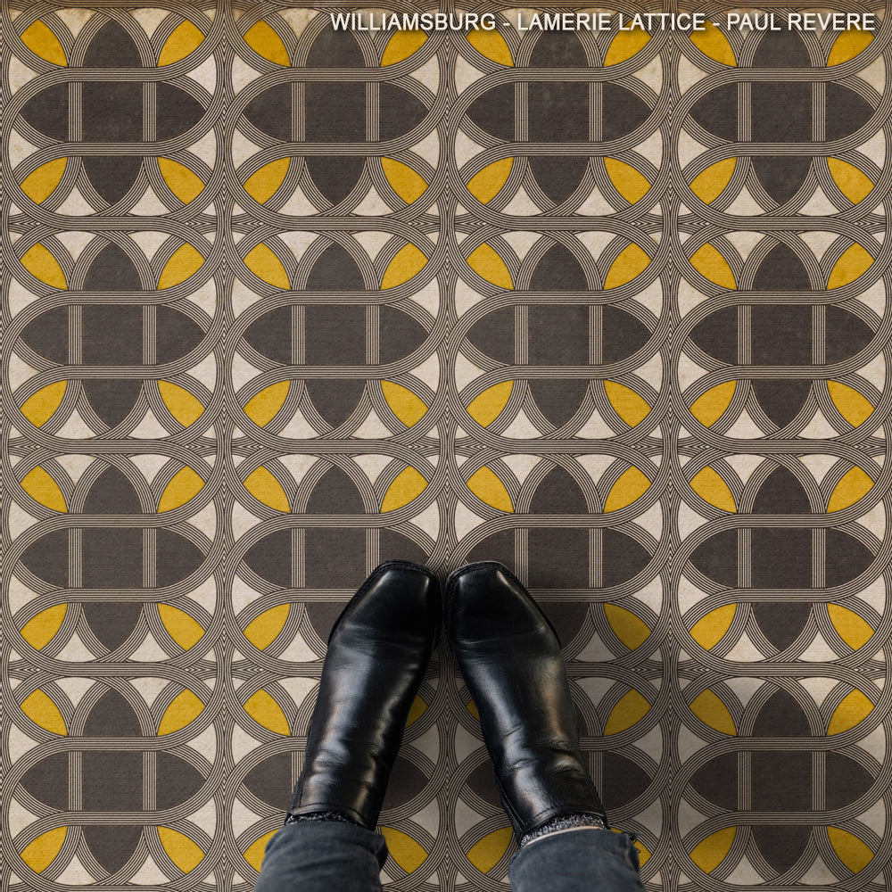 Vintage Vinyl Rug - Lamerie Lattice - Paul Revere