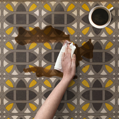 Vintage Vinyl Rug - Lamerie Lattice - Paul Revere