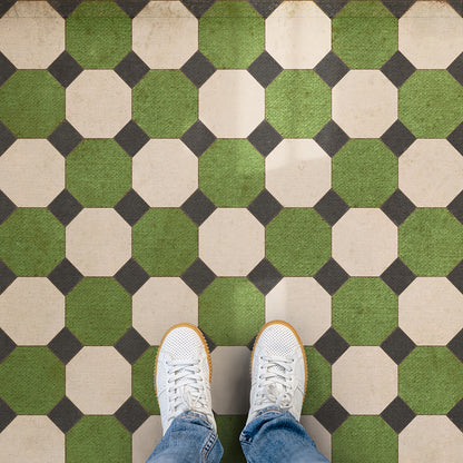 Vintage Vinyl Rug - Octagons - Wythe
