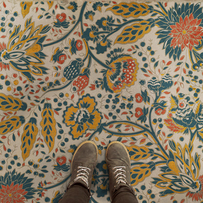 Vintage Vinyl Rug - Garden Gate - The Owl And The Sparrow