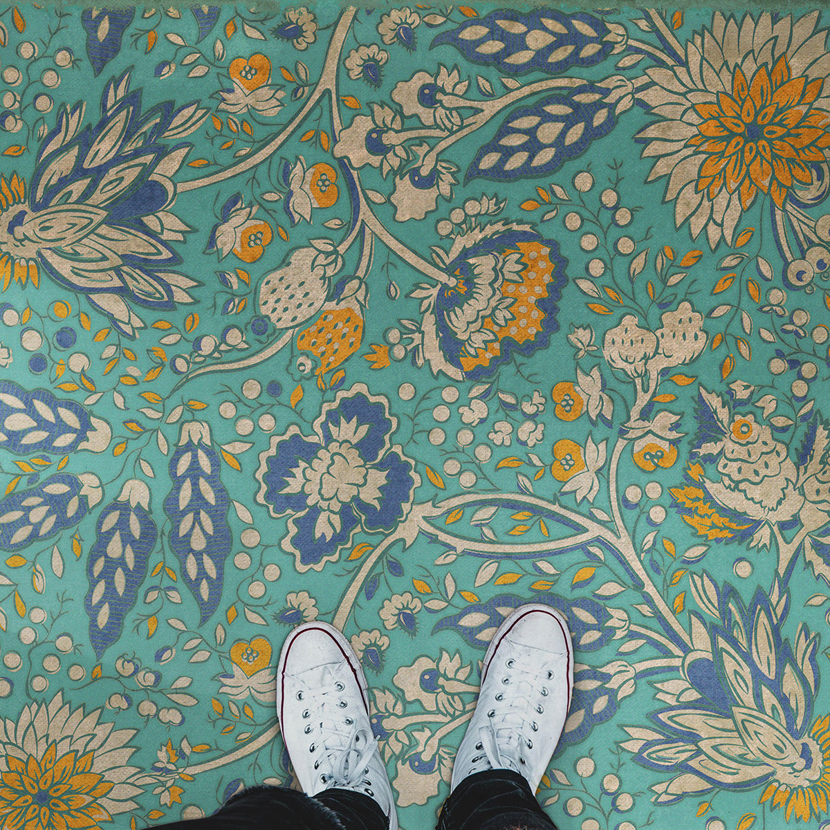 Vintage Vinyl Rug - Garden Gate - There is another sky