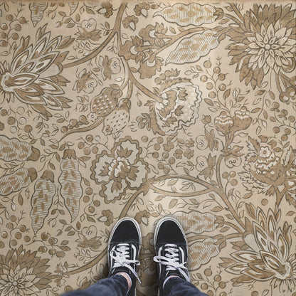 Vintage Vinyl Rug - Garden Gate - Woods in Winter