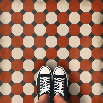 Vintage Vinyl Rug - Octagons - Lee