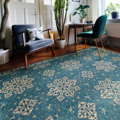 Vintage Vinyl Rug - Star Ushak - Calm Shades