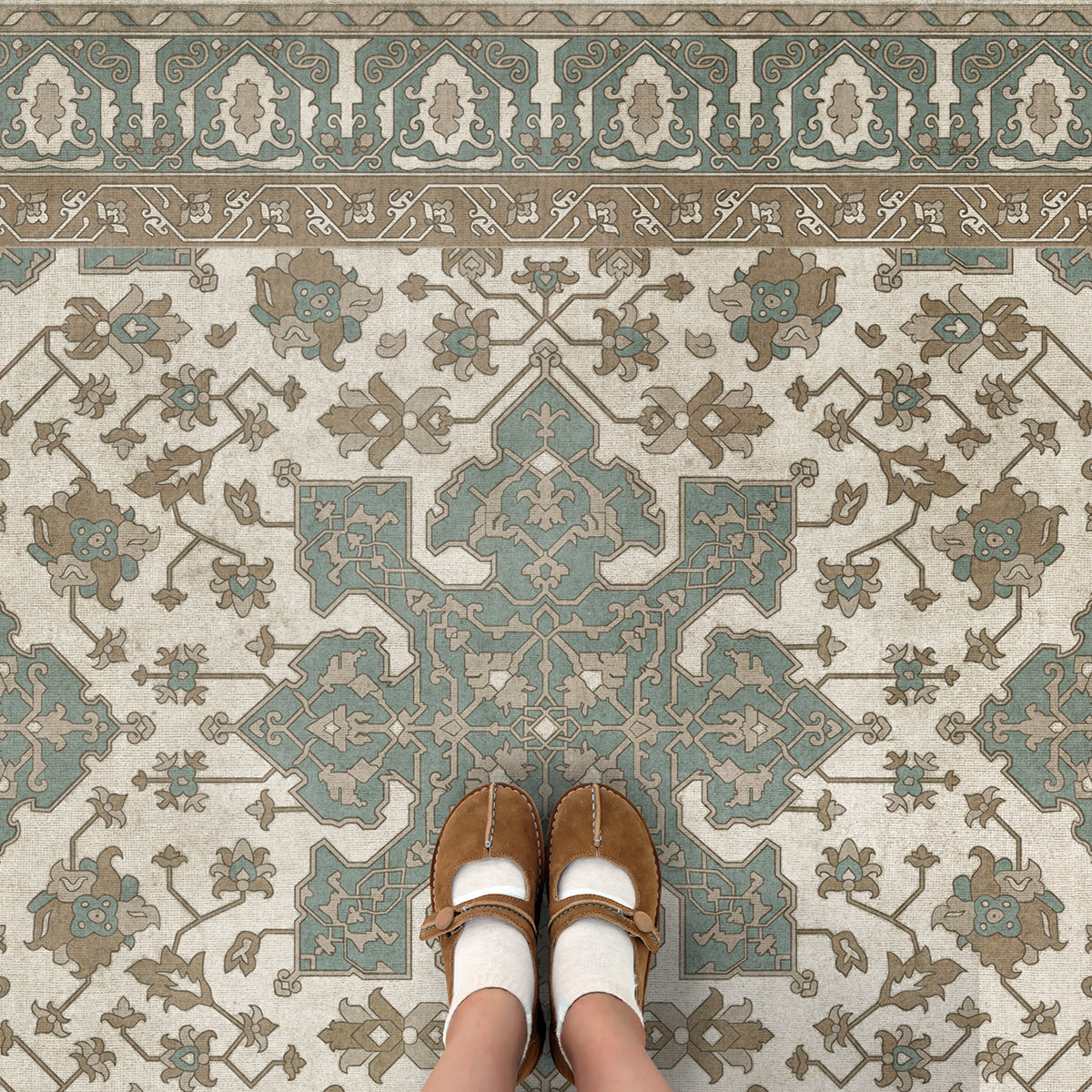 Vintage Vinyl Rug - Star Ushak - Fair Splendors