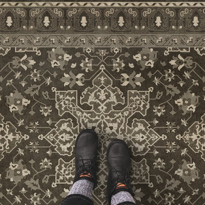Vintage Vinyl Rug - Star Ushak - Ray of the Night