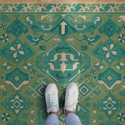 Vintage Vinyl Rug - Traditional - Mint