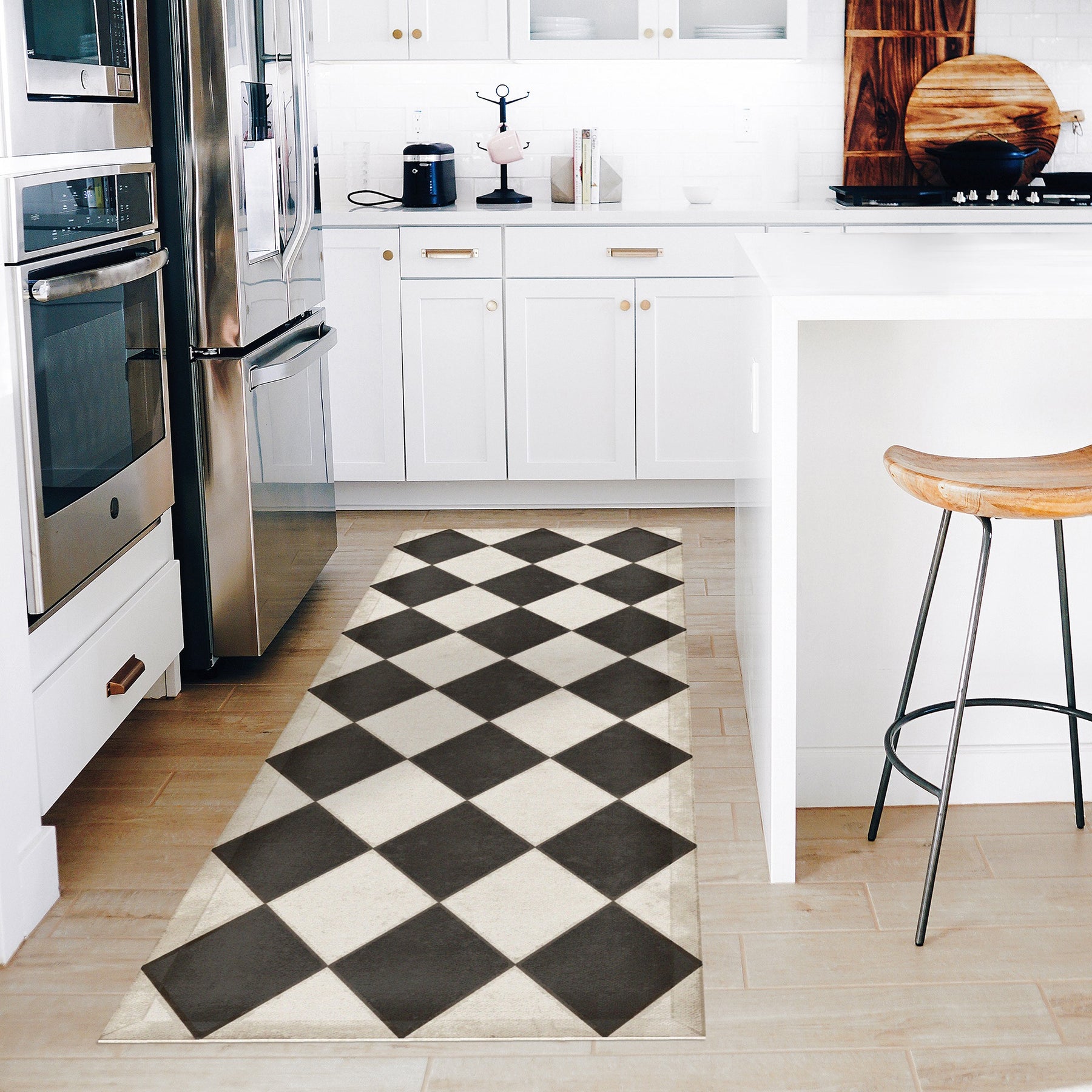 Vintage Vinyl Rug - Diamonds - Edwards