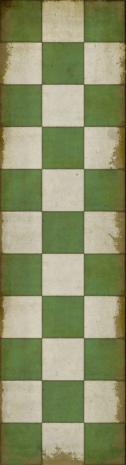 Vintage Vinyl Rug - Pattern 7 - Check Please