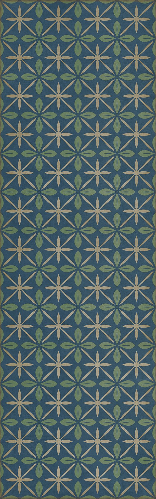 Vintage Vinyl Rug - Pattern 81 - Blue Moon Drive In