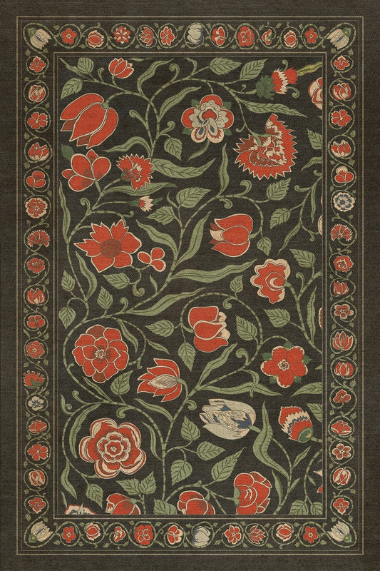 antique floral rug