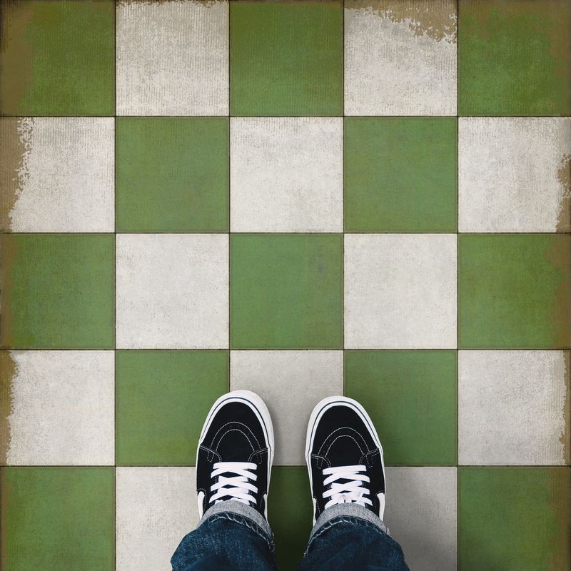 Vintage Vinyl Rug - Pattern 7 - Check Please