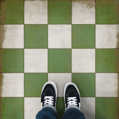 Vintage Vinyl Rug - Pattern 7 - Check Please