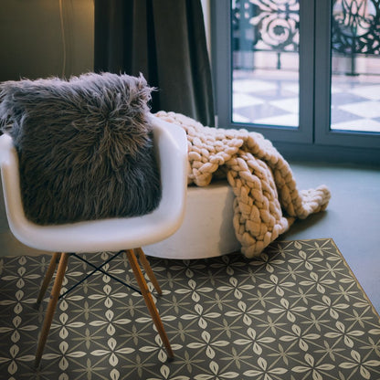 Vintage Vinyl Rug - Pattern 81 - the Transport Cafe