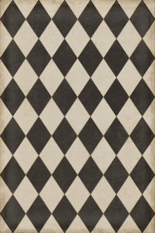 Vintage Vinyl Rug - Diamonds - Edwards