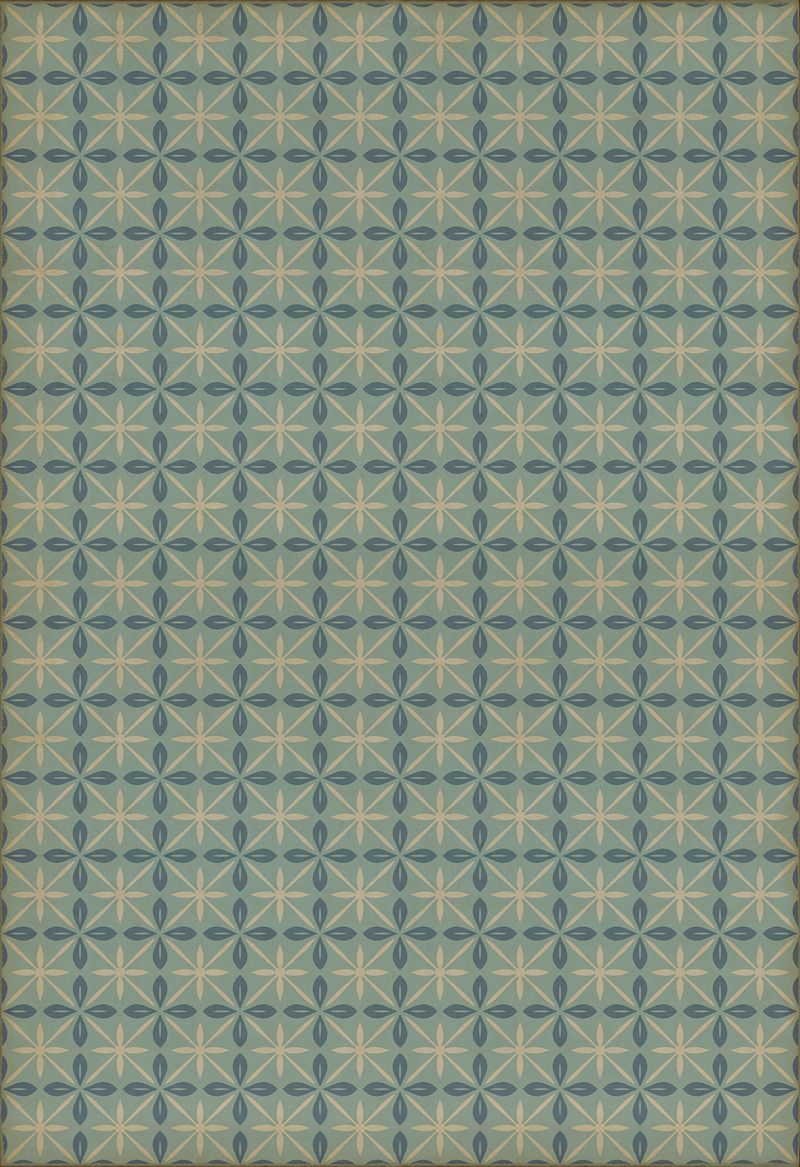 Vintage Vinyl Rug - Pattern 81 - Skyside Diner
