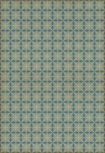 Vintage Vinyl Rug - Pattern 81 - Skyside Diner