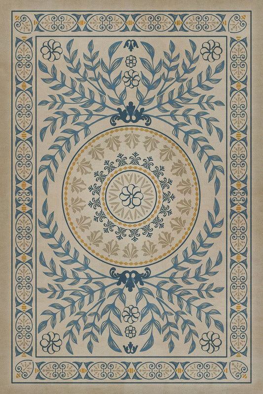 Vintage Vinyl Rug - Pattern 40 - Villa dEste