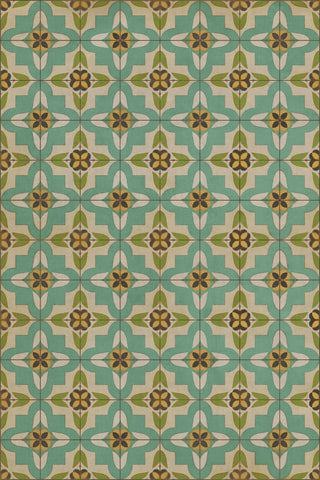 Vintage Vinyl Rug - Pattern 33 - I Am Not a Bumblebee