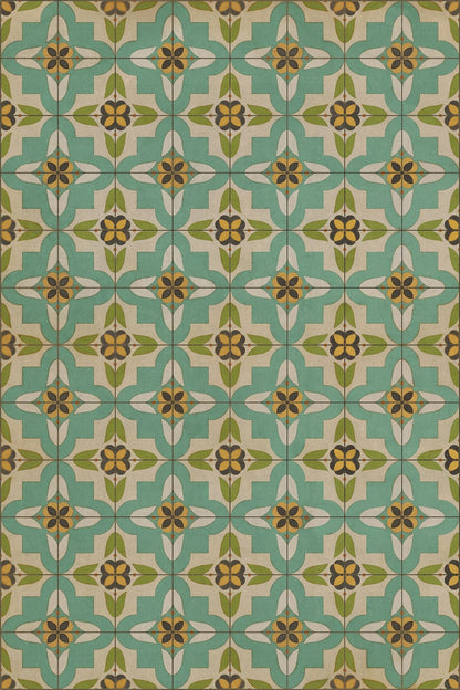 Vintage Vinyl Rug - Pattern 33 - I Am Not a Bumblebee