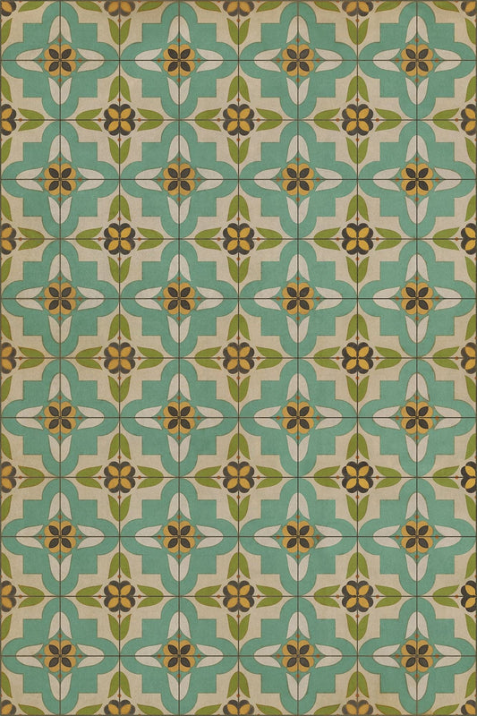 Vintage Vinyl Rug - Pattern 33 - I Am Not a Bumblebee