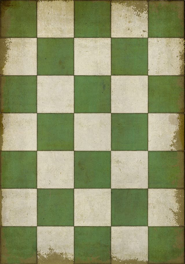 Vintage Vinyl Rug - Pattern 7 - Check Please