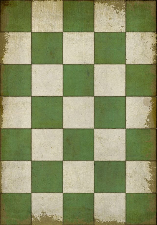 Vintage Vinyl Rug - Pattern 7 - Check Please