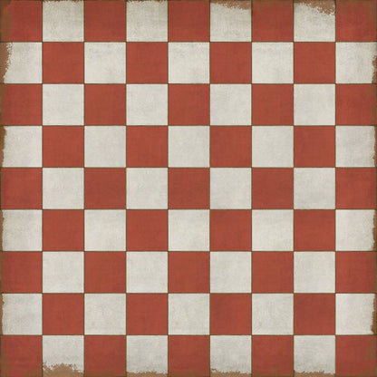 Vintage Vinyl Rug - Pattern 7 - Checked Out