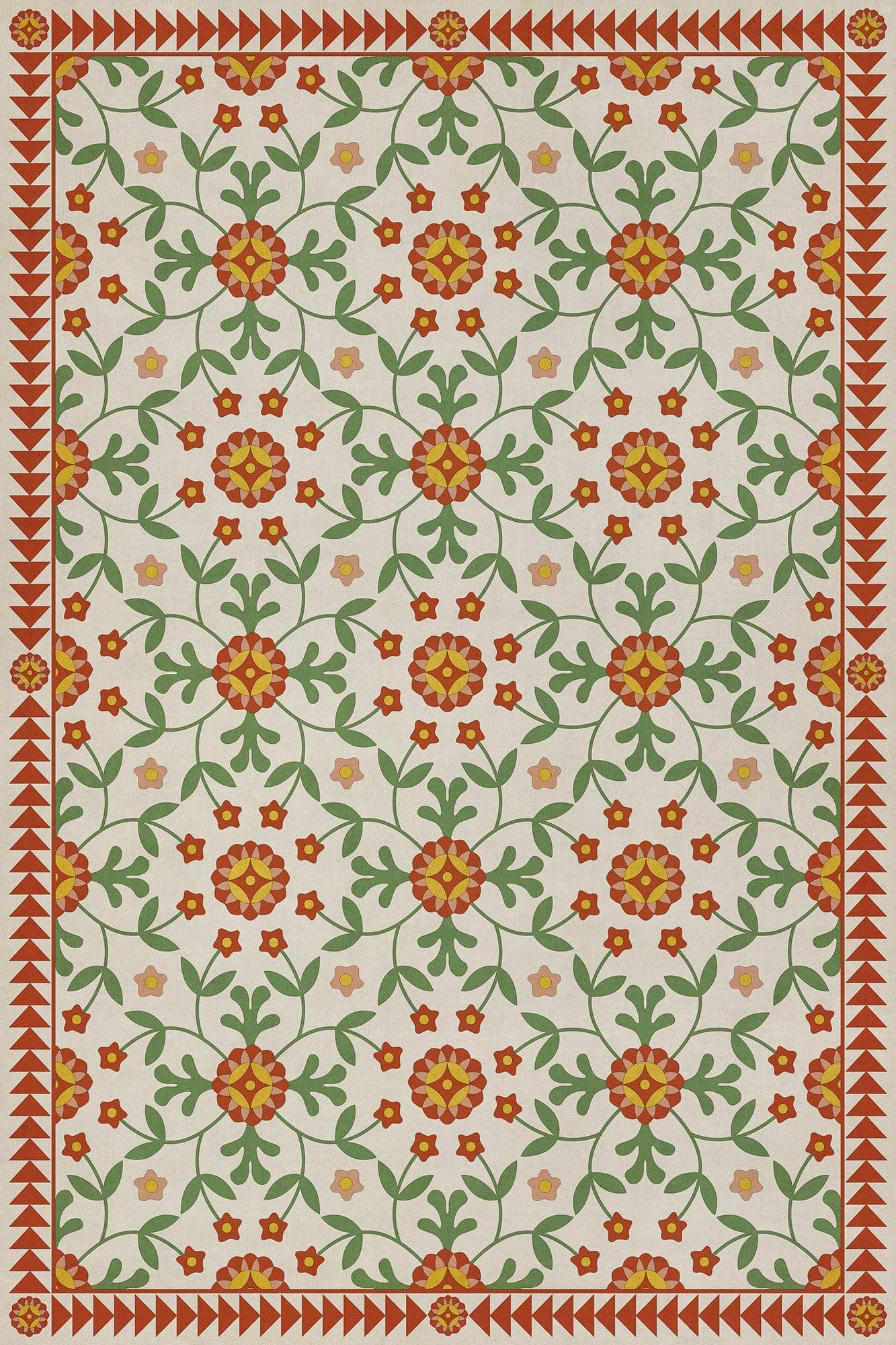 Vintage Vinyl Rug - Whig Rose - Contemplation