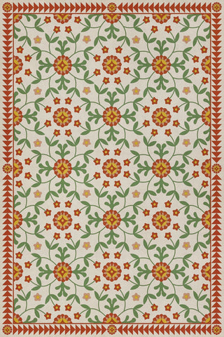 Vintage Vinyl Rug - Whig Rose - Contemplation