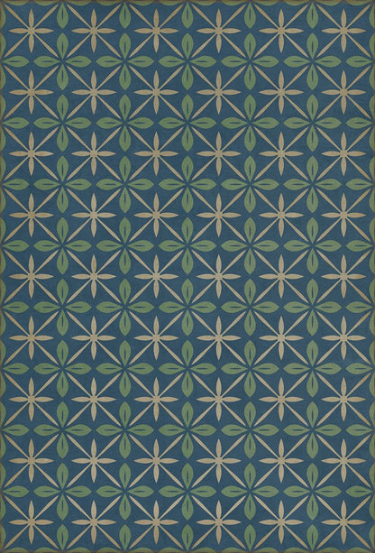 Vintage Vinyl Rug - Pattern 81 - Blue Moon Drive In