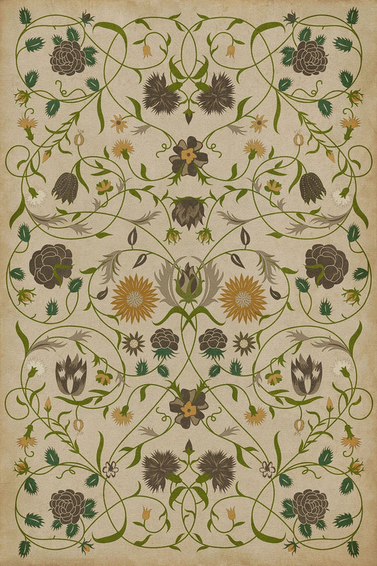 Vintage Vinyl Rug - Floral - Martha