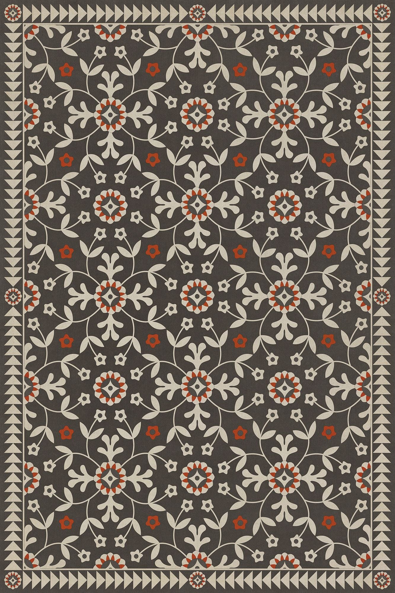 Vintage Vinyl Rug - Whig Rose - Time Takes It All