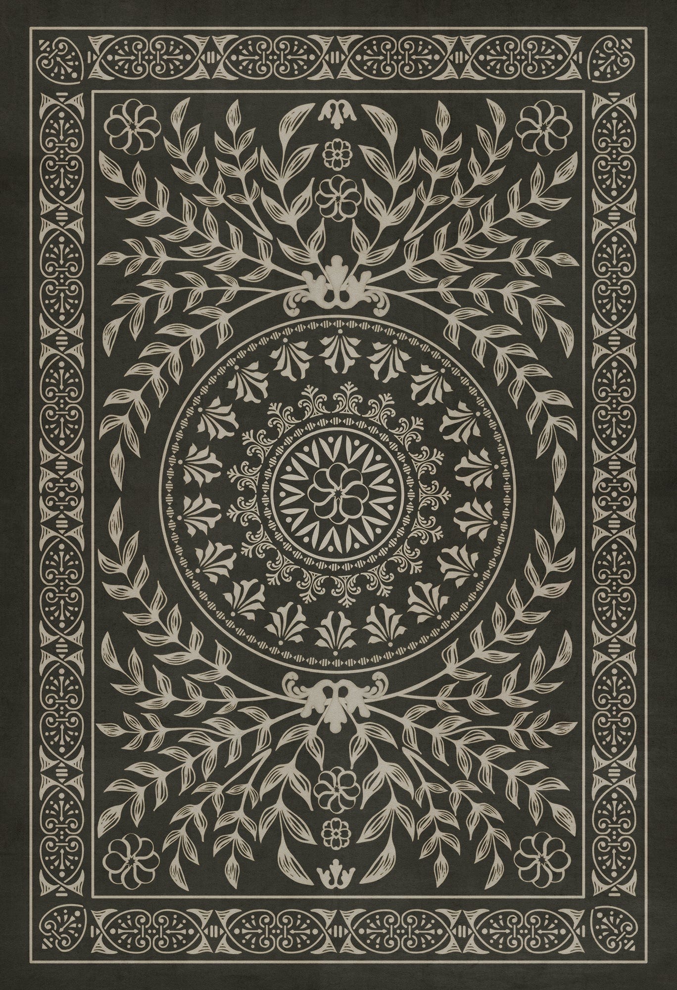 Vintage Vinyl Rug - Pattern 40 - Villa Lante