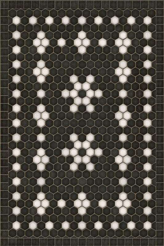 Vintage Vinyl Rug - Mosaic B - Belmont Park