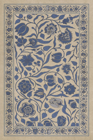 Vintage Vinyl Rug - Antique Floral - A Solemn Soul