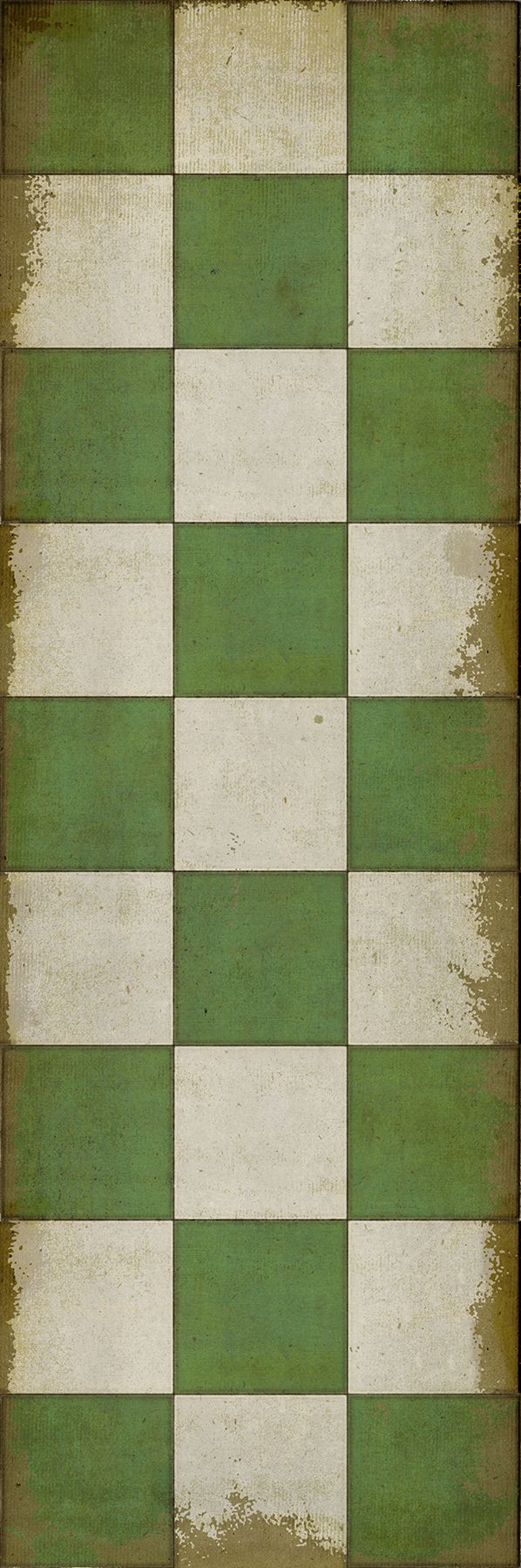 Vintage Vinyl Rug - Pattern 7 - Check Please