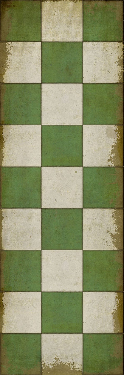 Vintage Vinyl Rug - Pattern 7 - Check Please
