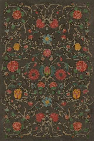 Vintage Vinyl Rug - Floral - Susannah