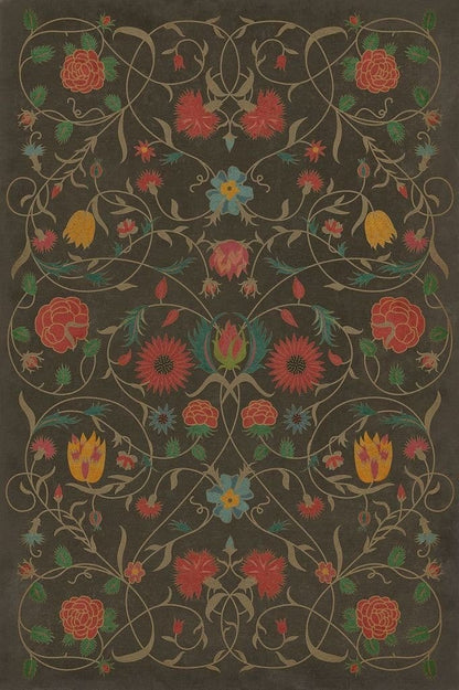 Vintage Vinyl Rug - Floral - Susannah