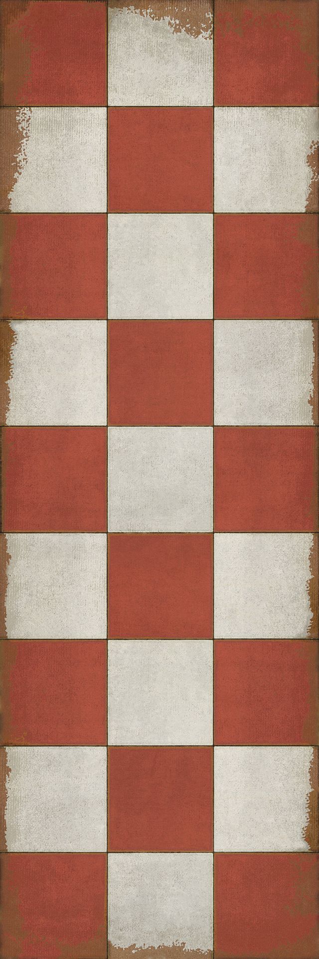 Vintage Vinyl Rug - Pattern 7 - Checked Out