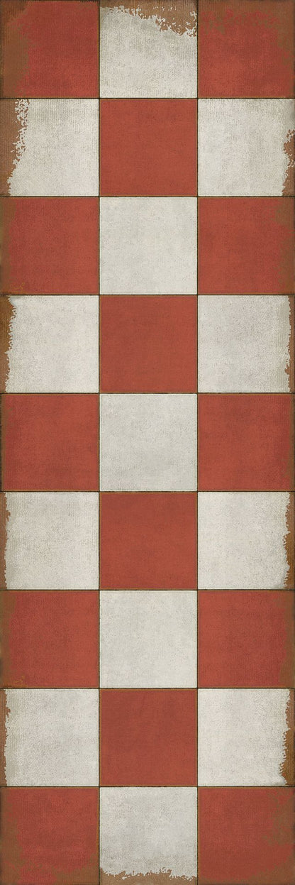 Vintage Vinyl Rug - Pattern 7 - Checked Out