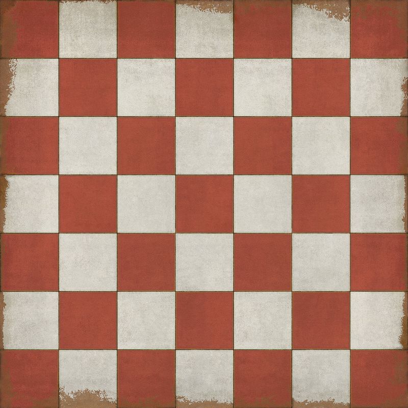 Vintage Vinyl Rug - Pattern 7 - Checked Out
