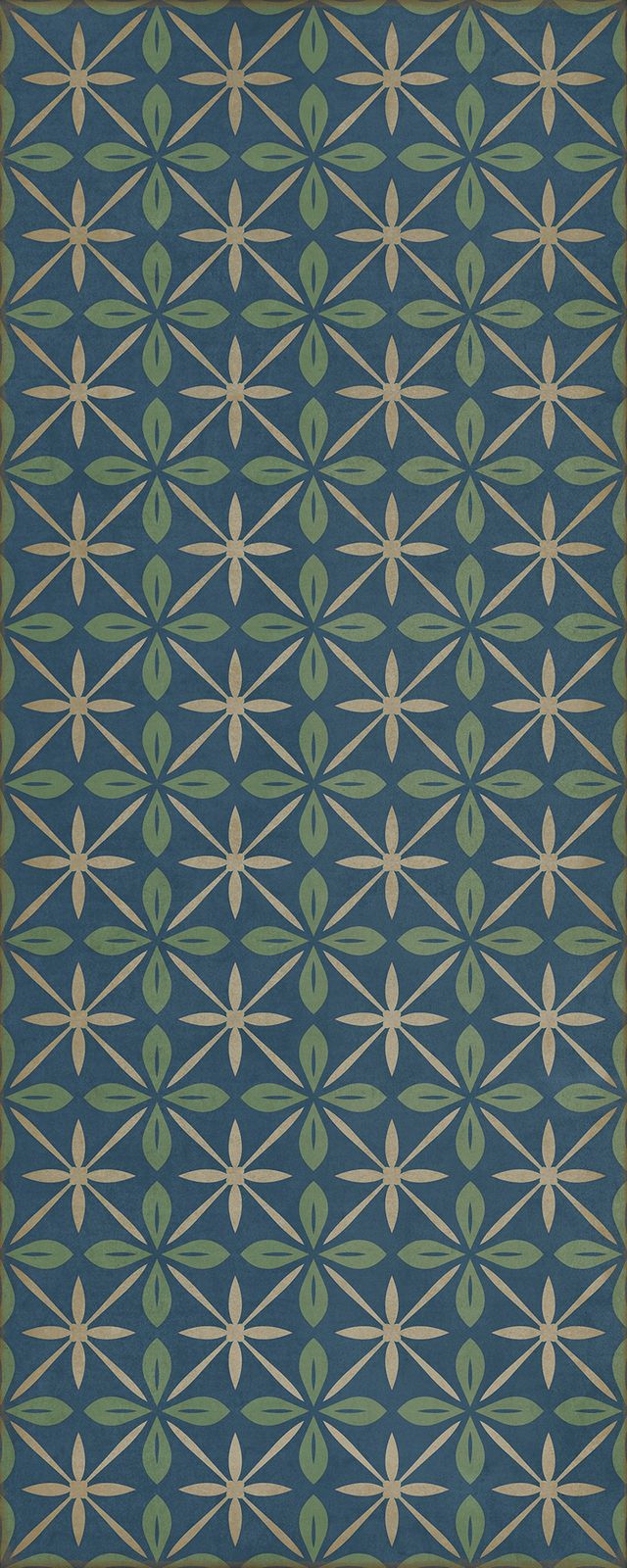 Vintage Vinyl Rug - Pattern 81 - Blue Moon Drive In