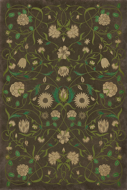 Vintage Vinyl Rug - Floral - Emma